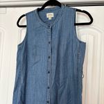 J.Crew  Denim Button Up Front Dress‎ Size XXS Photo 2