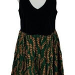 Yesno  XL Green Floral Print Sleeveless Dress Boho Cottagecore Casual Aesthetic Photo 0