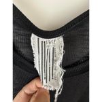 Free People Black Ribbed Long Beach Tank - Size - Medium Photo 3