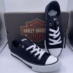 Harley Davidson zia black canvas women sneakers Size 8 Photo 11