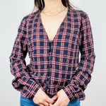 Veronica Beard PEGGY PLAID LONG SLEEVE BLOUSE Photo 1
