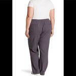 Caslon ‎ Solid Linen Blend Pants,  Lightweight Adjustable Waist, COMFY, 1X, Gray, Photo 3
