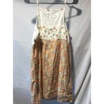 American Eagle Floral Mini Dress Square Neck Spaghetti Straps Women's L White Size L Photo 4