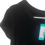 Market & Spruce NWT  Alyson knit T-shirt dress shirt sleeve black vneck knee leng Photo 5