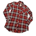 Sim and Sam women's flannel plaid shirt size M Red Size M Photo 0