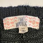 Pink republic  Black Crochet Knit Cardigan 3/4 Length Sleeves Hippie Boho Size XS Photo 6