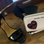 Black Patent Leather Heels 9M/Michael Kors gorgeous wallet-Go KORS! Photo 10