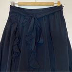 IRO  Paris NEW Wispy Asymmetric Hem Ruffled Crepe de Chine Silk Skirt Black Sz 36 Photo 3