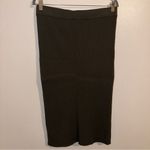 Akris Punto Faux-Wrap Ribbed-Knit Pencil Skirt βTeakβ Gray/Brown Size US 10 π Photo 8