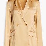 Nili Lotan NEW NWT Lena Double Breasted 100% Silk Blazer Jacket Khaki Photo 0