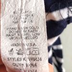 Pleione Tee Striped Navy Blue & White Zipper at Shoulders Top Scoop Neck XL EUC Photo 8