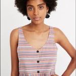 Madewell  Scoopneck Tank Dress in Rainbow Stripe Photo 4