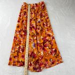 H&M  A-Line Skirt Double Slit Orange Floral‎ Long Skirt Size Small Photo 5
