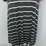 Acemi  Dress Womens Small Gray White Striped T-shirt Casual Pullover Short Sleeve Photo 2