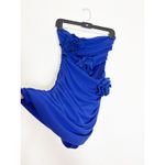 ZARA  Floral Detail Cut Out Mini Dress Size Medium Cobalt Blue 8113/636 Photo 10