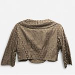 Vintage 50s Two Piece Brown Polka Dot Print Dress And Jacket Peter Pan Collar Size XS Photo 6