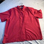 Yves St. Clair Pink button front, embroidery print, short sleeve blouse, 20W Photo 1