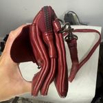 Harbour 2nd Luna Red Leather Triple Pocket Crossbody Belt Bag Photo 2