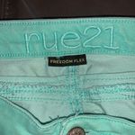 Rue 21 Freedom Flex High Waist Jegging Jeans Mint Green 3 Button 9/10 Photo 7