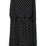 Loft size small petite sleeveless mini dress black with white geometric design Photo 0