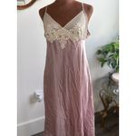 Gilligan OMalley Elegant Silky Feel Medium Pink Lace Trim Lingerie Nightgown Photo 1