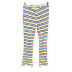 ZARA Rib Texture Striped Pull On Flared Bell Bottom Pants Multicolor Size Large Photo 6