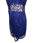 B Darlin  Mock Neck Illusion Lace Bodycon Dress Juniors 13/14 Women’s‎ Large Photo 3