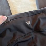 Athleta Leggings Women L Black Running Stretch Zipper 7/8 Ultimate Run Tight Photo 8