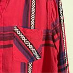 American Eagle Boho western red plaid cowgirl button down shirt, size XS Photo 2