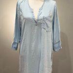 Glam CLEARANCE! Blue Chambray Long Tunic Top Size M EUC Photo 0