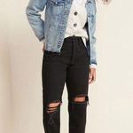 Old Navy Women’s Extra High Waisted Straight Black Jeans Photo 0