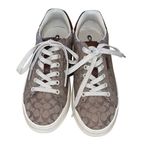 Coach Signature Low Top Sneaker Size 6 Tan Beige Brown Photo 1