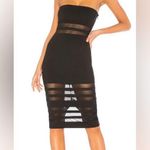 superdown Revolve Magdalena Tube Mesh Black Strapless Dress Small NEW $88 Photo 3