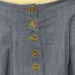 Gilli Navy Blue Linen Button Fly High Waisted Shorts Size Medium Photo 3