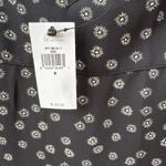 Banana Republic  Black Daisy Print Square Neck Long Sleeve Blouse Sz Small NEW Photo 7