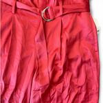 Bar III Paperbag Wide-Leg Pants Coral 14 Photo 5