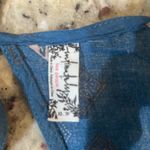 Free People Asymmetrical Blue Dress with White Patterns Photo 3