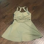 Racerback/Open Twist Back Athletic Dress with hidden shorts S/M Green Photo 6