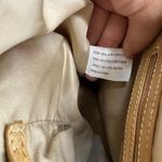 Big Buddha Beige Canvas Faux Leather Tote Bag with Tassel Photo 7