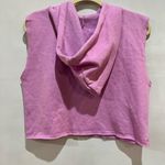 Abound  Hooded Sleeveless Crop Sweatshirt In Purple Tulip Hawaii Size Small‎ Photo 3