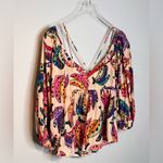 Farm Rio Banana Bunch Voluminous Puff Sleeve Blouse Shirt Top Photo 6