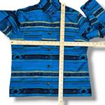Chico's Silk Western Native Print Shirt Jacket Shacket Turquoise Blue Medium 1 Photo 9