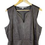 Chelsea and Violet  Faux Suede Embroidered Cutout Dress Womens L Brown Western Boho Photo 3