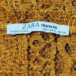 ZARA  Trafaluc Mustard Lace Tee Photo 4