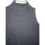 Athleta NWT New Womens Long Sleeveless Sweater Dress Black Gray L Large Slits Photo 3