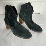 Hush Puppies  Black‎ Suede Leather HANNAH Western Heeled Boots Size 8 Photo 4