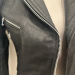 barney's new york Barneys Originals Black Leather Moto Biker Jacket Motorcycle Harley Edgy Size 4 Photo 3