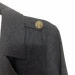 Tulle Dark Gray Wool Blend One Button Blazer Jacket Size M Photo 4