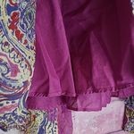 Ralph Lauren LAUREN  PAISLEY PURPLE TIE DYE HANDKERCHIEF HEM LINED SKIRT M PETITE Photo 4