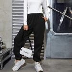 SheIn Curve Black Elastic Waist w/ Pocket Sweatpants Size 1XL EUC #6304 Photo 1